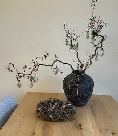 Sobere oude zwart/grijze kruik pot, Ophalen of Verzenden, Gebruikt