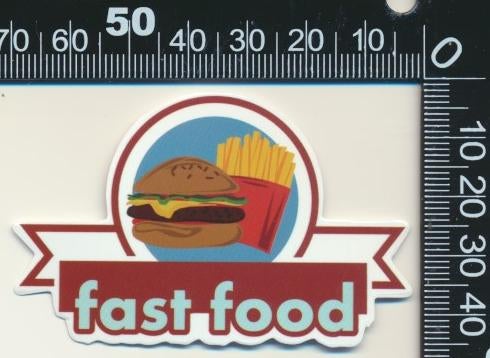 Sticker: Fast Food, Ophalen of Verzenden, Zo goed als nieuw, Bedrijf of Vereniging