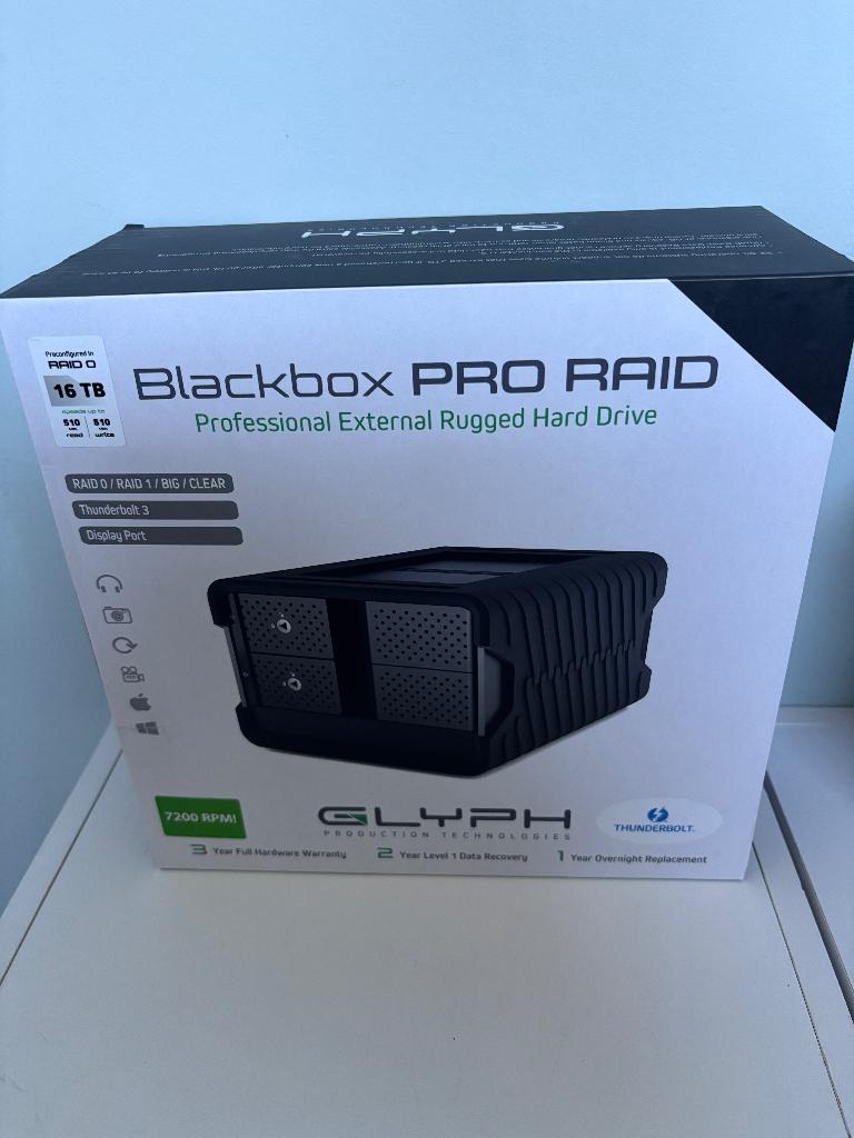 Glyph Blackbox PRO RAID 16TB, Thunderbolt 3, Computers en Software, Harde schijven, Thunderbolt, HDD, Ophalen of Verzenden, Zo goed als nieuw