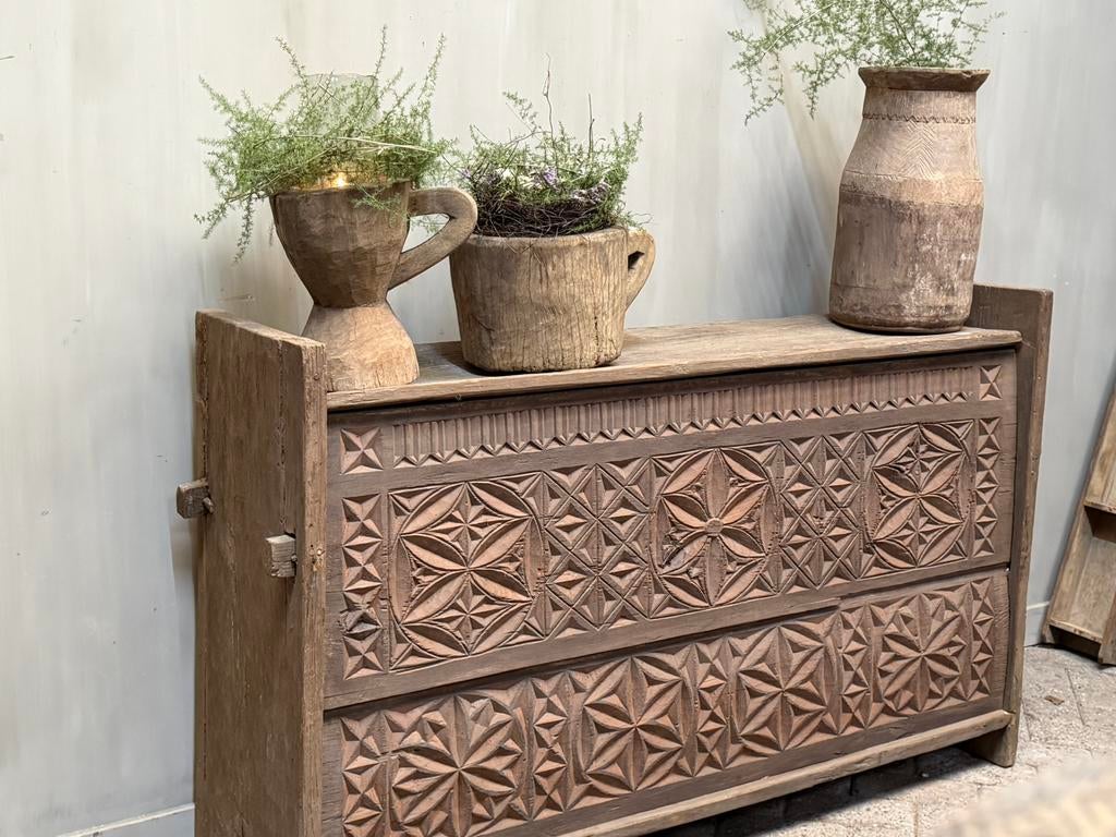 Himalaya kist box stoer sober landelijk veranda mancave, Ophalen, Minder dan 50 cm, 100 tot 150 cm, Teakhout