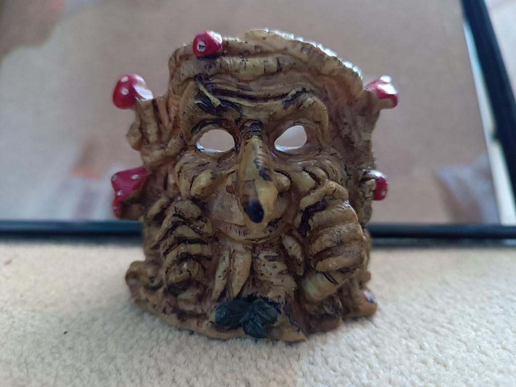 Unieke boomstronk Waxinelichtjes houder met paddenstoelen, Overige materialen, Gebruikt, Ophalen of Verzenden, Bruin