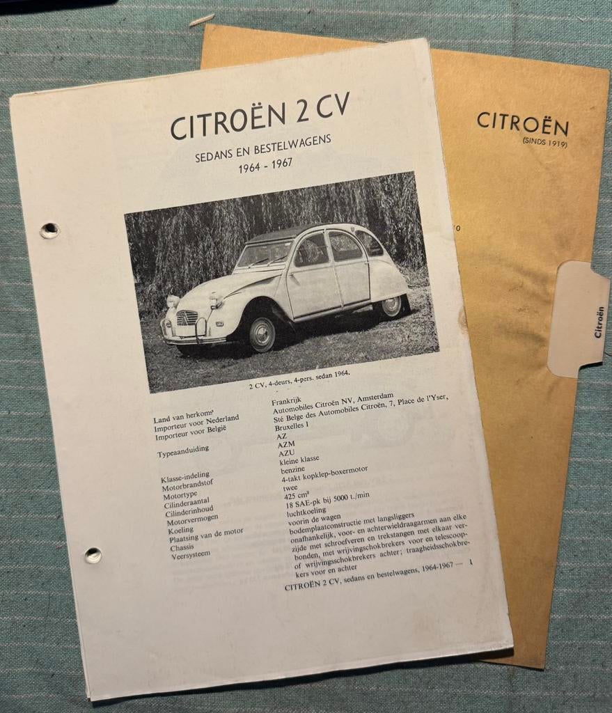 Citroën 2CV sedan en bestel 1964 tot 1967, Auto diversen, Verzenden