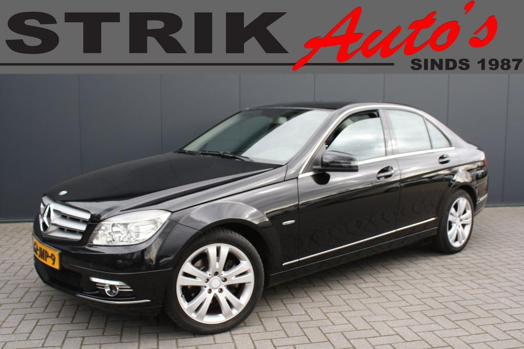 Mercedes-Benz C-klasse 180 K BlueEFFICIENCY Business Edition, Gebruikt, Zwart, Leder en Stof, Zwart