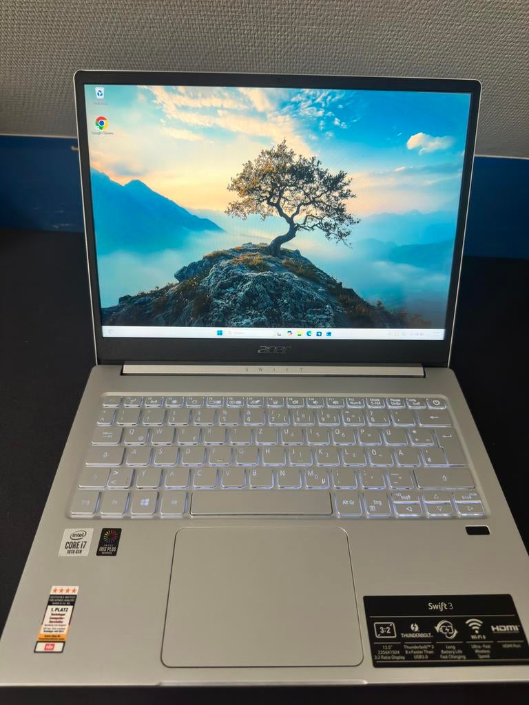 Acer Swift SF313 i7 2.5K Laptop, 256 GB, Met videokaart, 8 GB, 13 inch