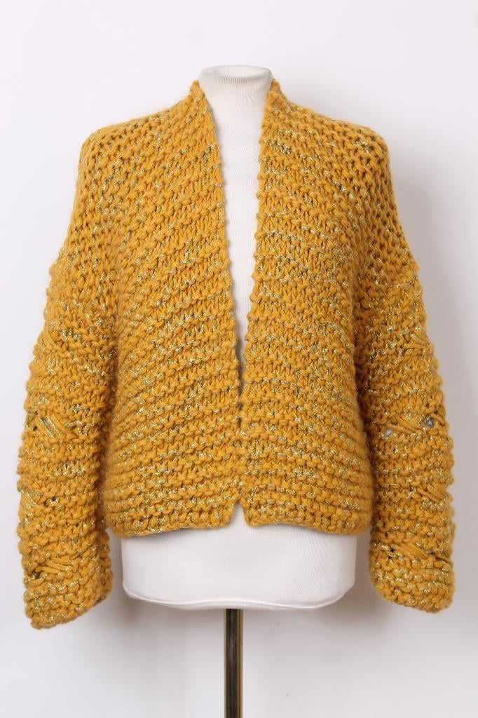 Gebreid vest van Kiro by Kim maat L, Geel, Maat 42/44 (L), Ophalen of Verzenden, Zo goed als nieuw