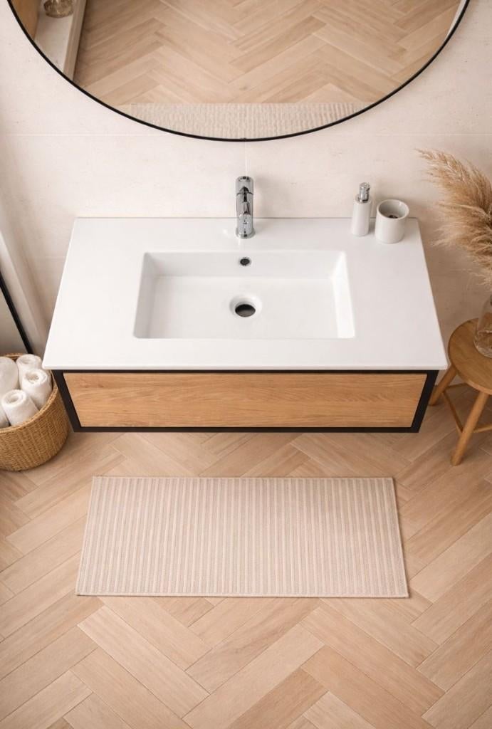 Badmeubel 80 - 100 - 120 massief eiken nu €499 WEG=WEG new, 100 tot 150 cm, Nieuw, Ophalen of Verzenden, Minder dan 100 cm