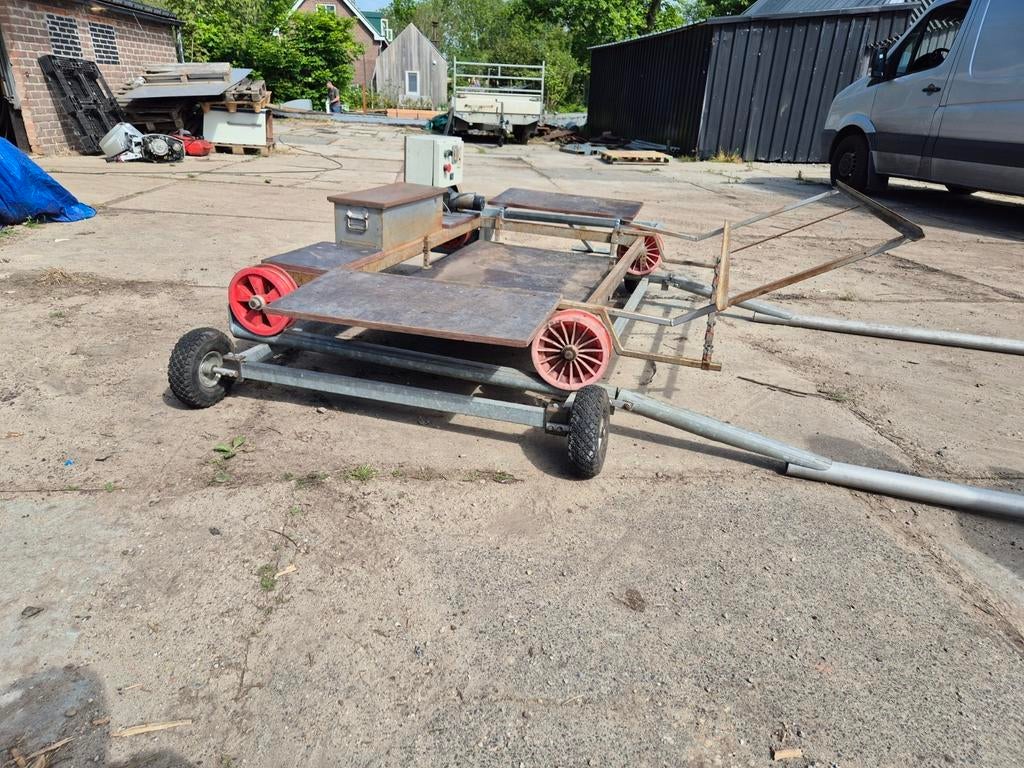 Pootkar met nieuwe accu's en 57m alu buis, Ophalen, Zo goed als nieuw, Steekwagen