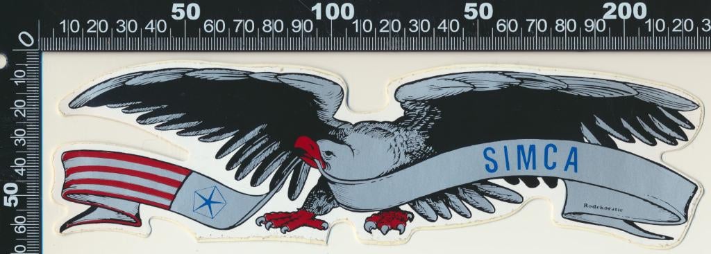 Sticker: Simca (3), Ophalen of Verzenden, Zo goed als nieuw, Auto of Motor