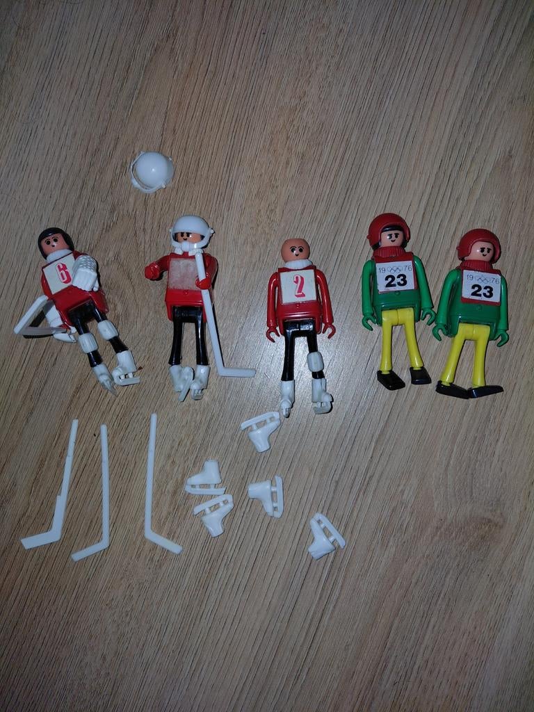 1974 en 1970 playmobil poppetjes vintage ijshockey, Ophalen, Gebruikt