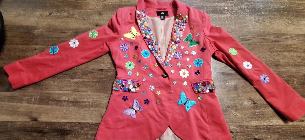 Carnavals jas dames Maat S, Kleding | Dames, Carnavalskleding en Feestkleding, Ophalen of Verzenden, Zo goed als nieuw, Carnaval