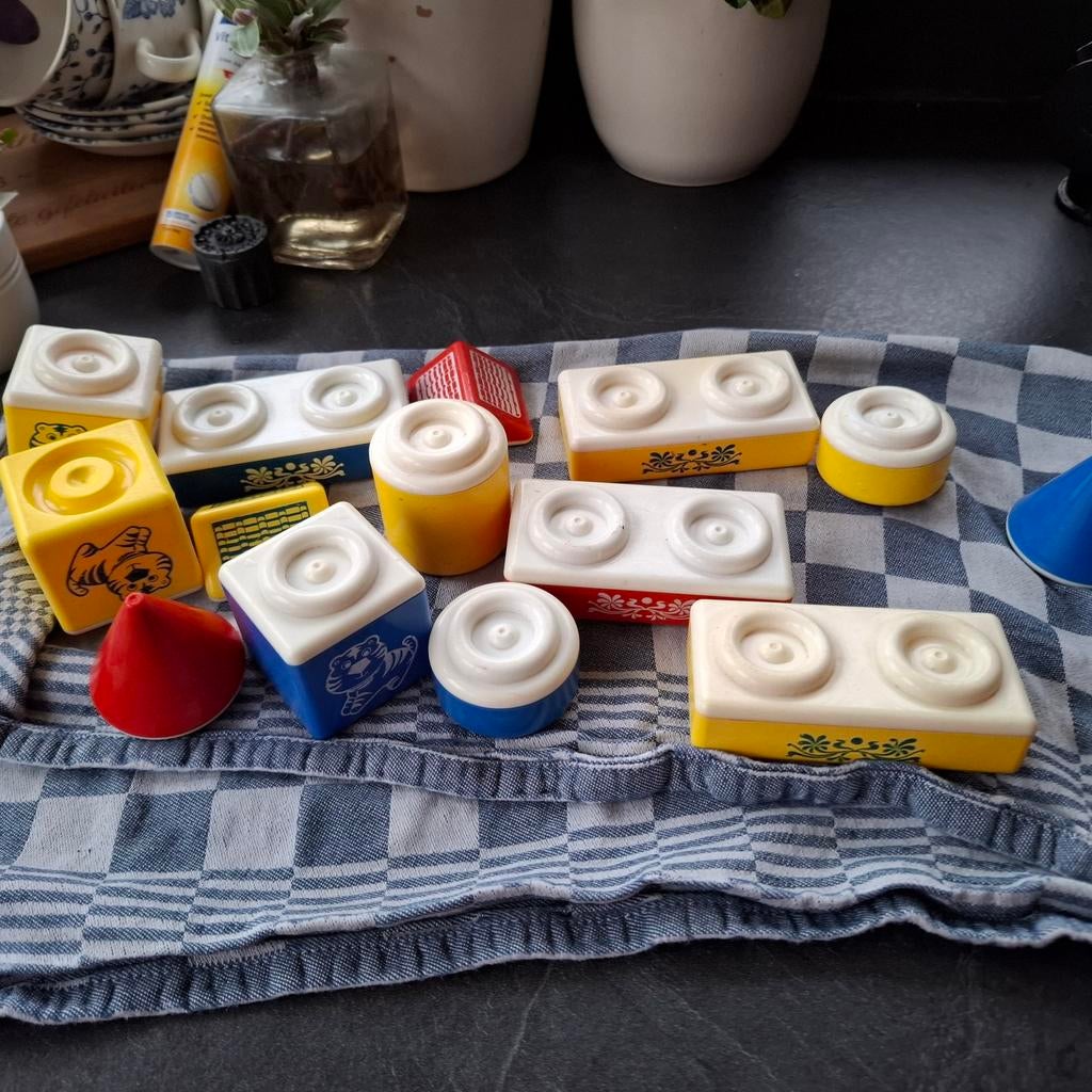 Vintage Nopper Bouwstenen, Kinderen en Baby's, Speelgoed | Bouwstenen, Ophalen of Verzenden, Gebruikt, Nopper