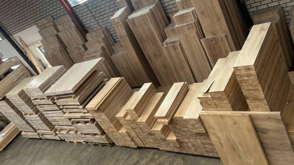 Eiken traptreden 40mm dik, eiken bordes 40 mm, traprenovatie, Ophalen, Nieuw