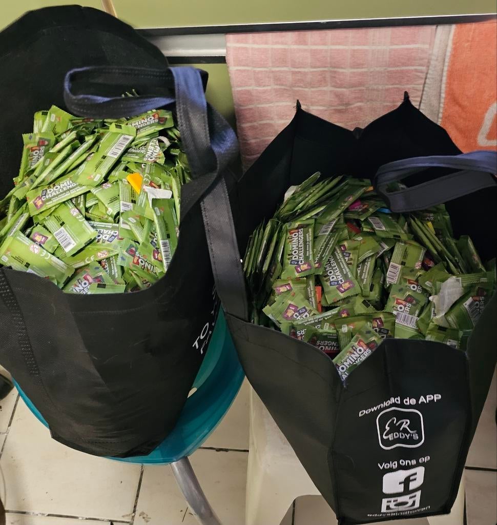 2 big shopper tassen met plus dominostenen, Verzamelen, Supermarktacties, Plus, Ophalen of Verzenden