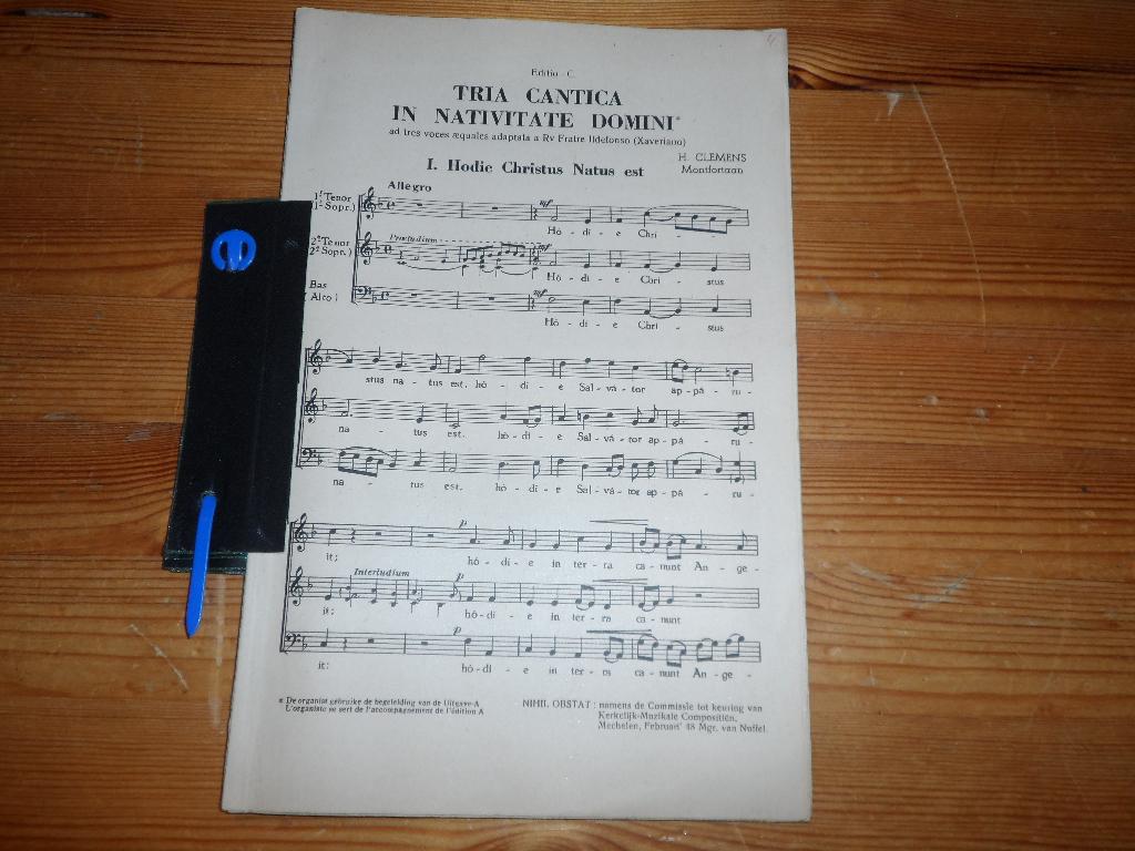 Tria Cantica in Nativitate Domini - H. Clemens Montfertaan, Gebruikt, Ophalen of Verzenden, Koor, Religie en Gospel