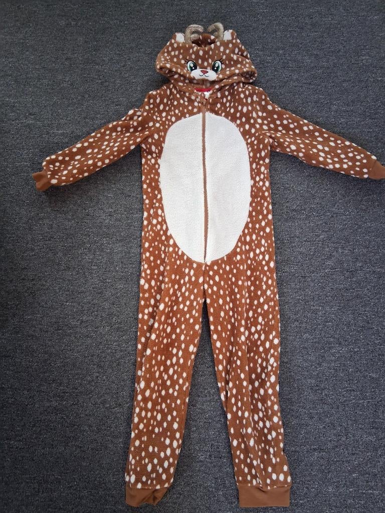 Rendier Onesie / Verkleedpak - Maat 122/128, Ophalen of Verzenden, Gebruikt, 122 t/m 128, Jongen of Meisje