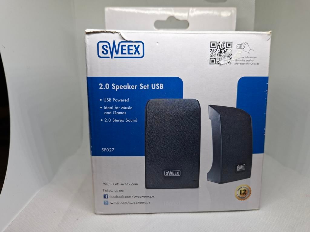 Sweex 2.0 Speaker Set USB - Nieuwstaat, Overige merken, Ophalen of Verzenden, Zo goed als nieuw, Minder dan 60 watt