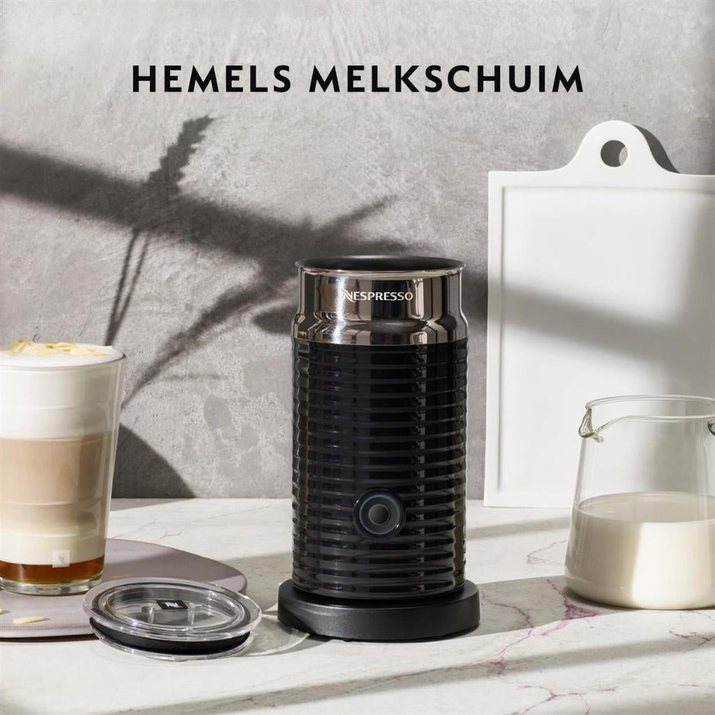 Nespresso Aeroccino 3 Opschuimer | Zwart, Witgoed en Apparatuur, Melkopschuimers, Ophalen of Verzenden, Zo goed als nieuw, Elektrische melkopschuimer
