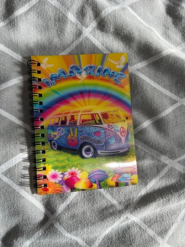 Notitieboek met hippie bus Volkswagen T1 VW, Ophalen of Verzenden, Zo goed als nieuw