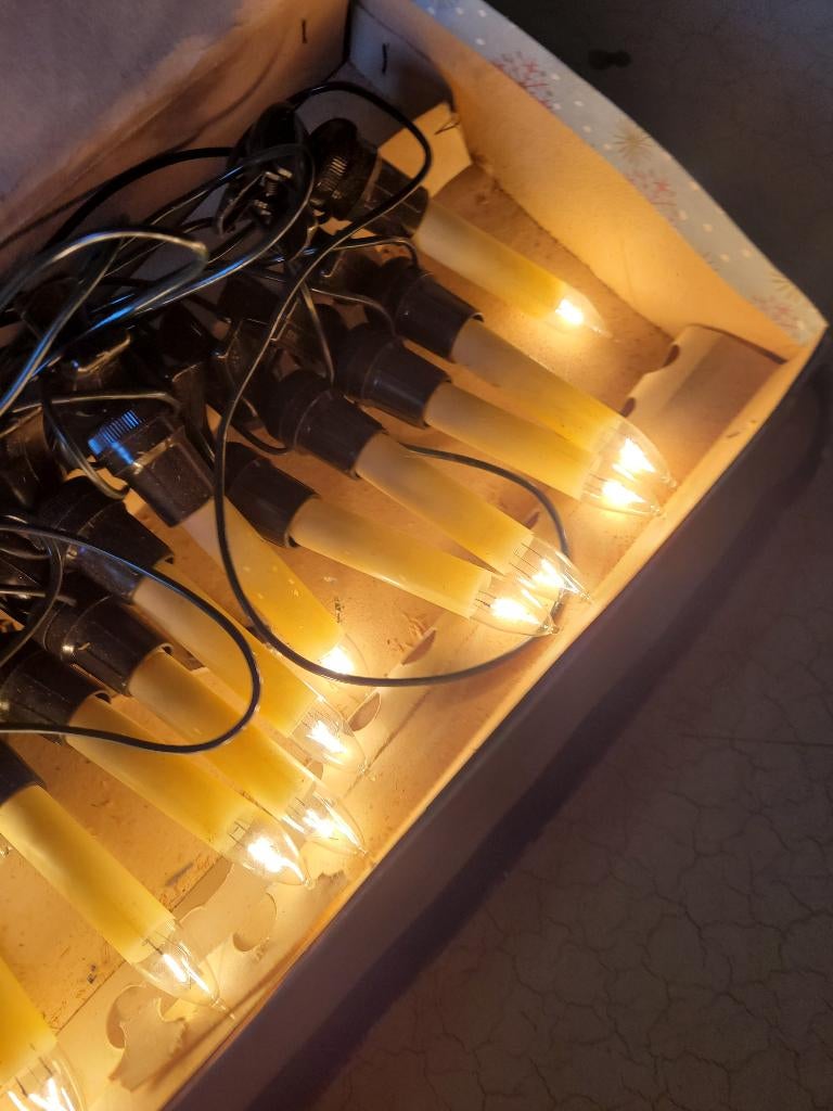 Vintage werkende kerstverlichting in originele doos, Diversen, Heikant 21 Kaatsheuvel, Belle Vieille Brocante, Ophalen of Verzenden