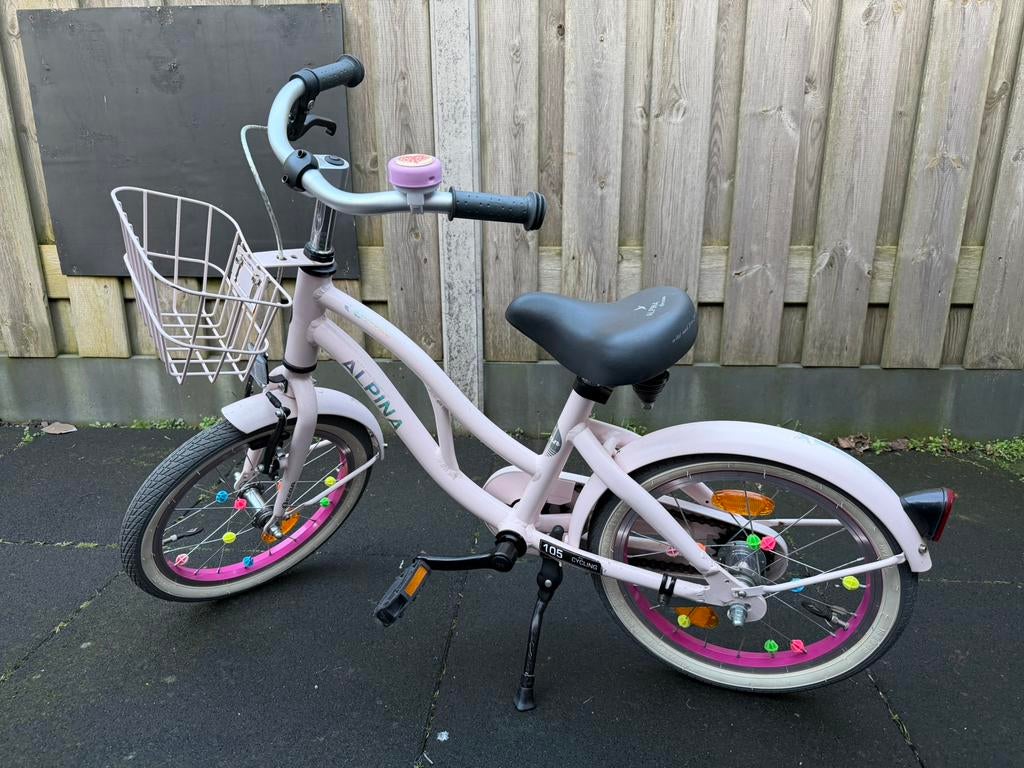 Alpina Ocean , Pastel Pink Matt , kinderfiets 16 inch zgan, Fietsen en Brommers, Fietsen | Kinderfietsjes, Ophalen