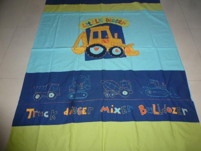 HAAST NIEUW 1 dekbedovertrek gekleurd met graaf voertuigen, Eenpersoons, Blauw, Dekbedovertrek, Ophalen of Verzenden