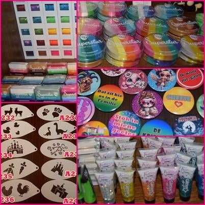 schmink sjablonen buttons carnaval vastelaovend NIEUW, Ophalen of Verzenden, Nieuw, Schmink, Carnaval