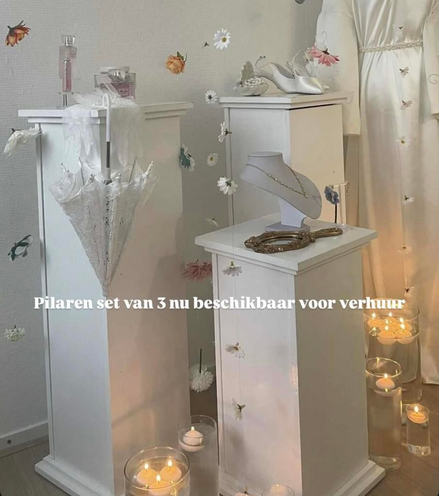 Pilaren set van 3 te huur, Ophalen of Verzenden, Zo goed als nieuw