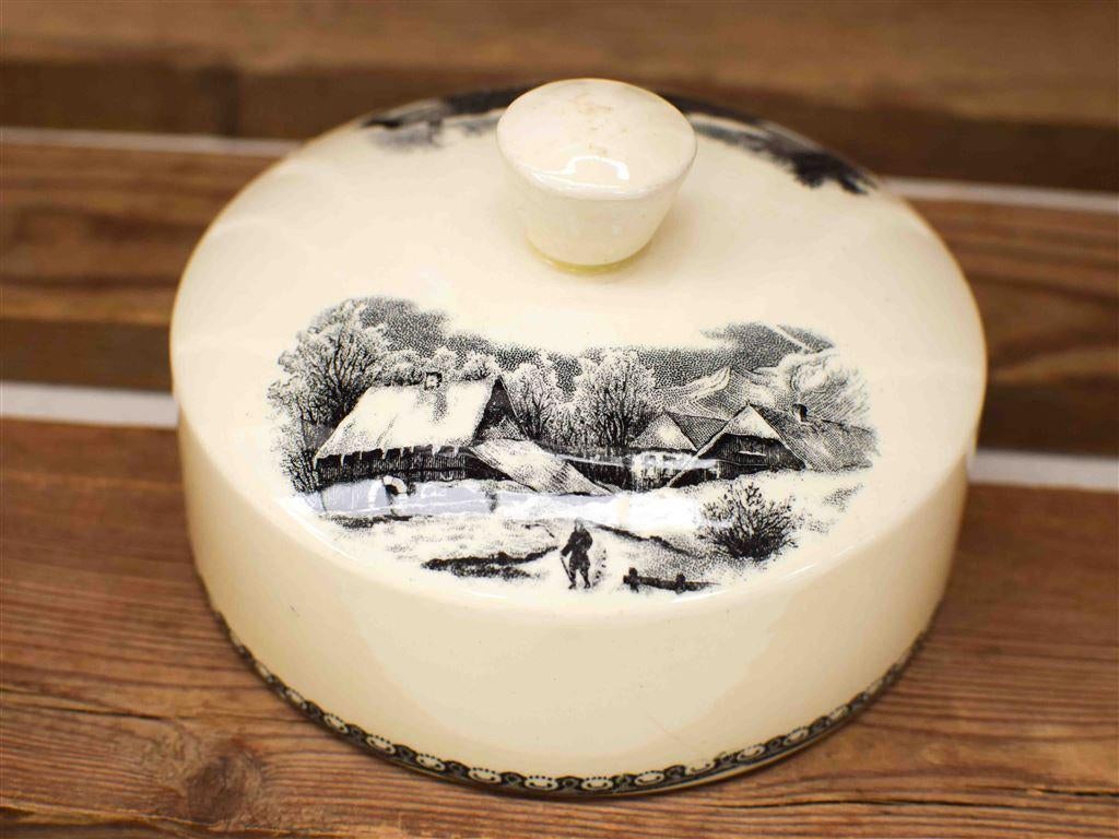 Societe CeramiQue porseleinen ronde botervloot 44750, Gebruikt, Ophalen of Verzenden, Bord(en), Wedgwood