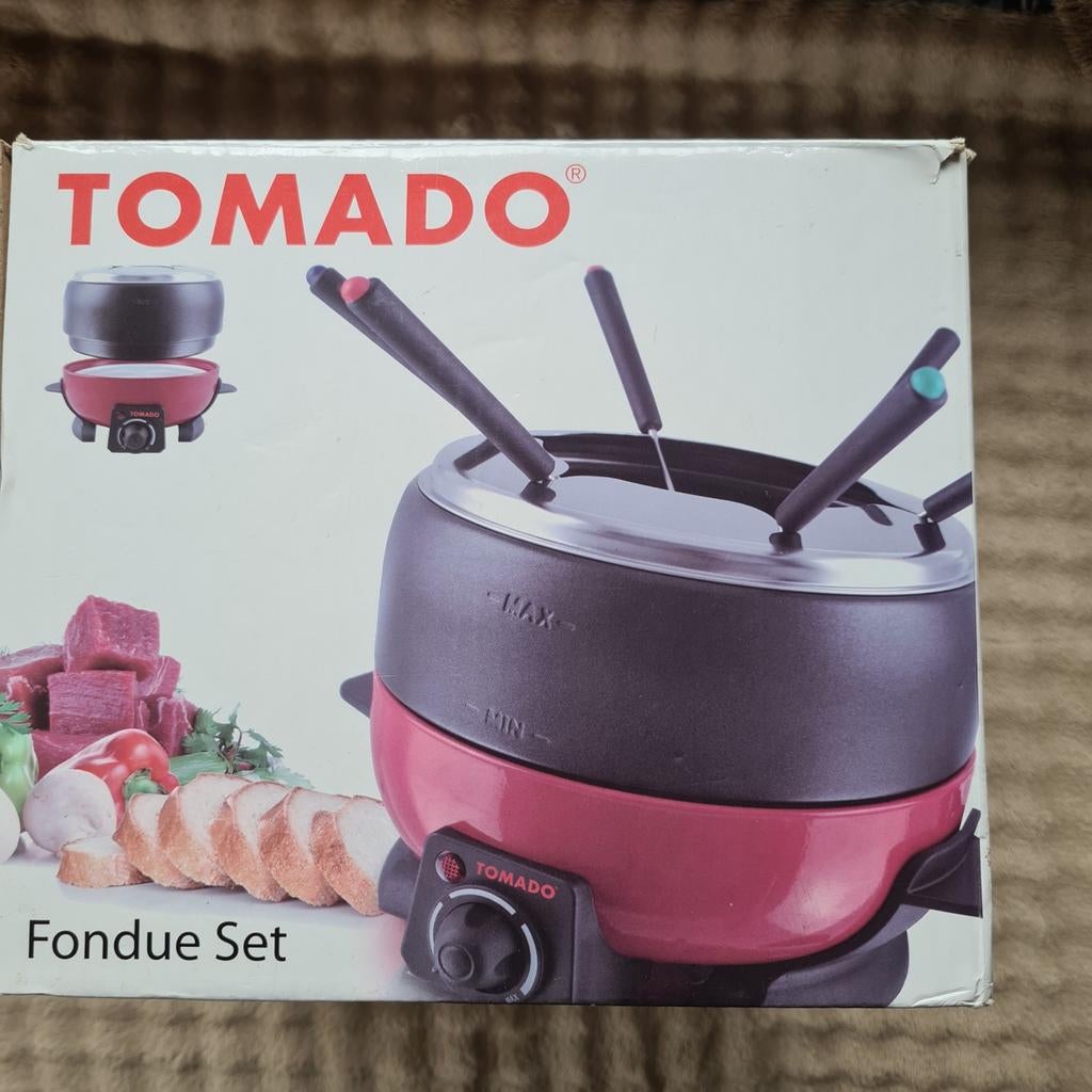 Tomado TM-1949 elektrische fondueset, Witgoed en Apparatuur, Gourmetstellen, Ophalen of Verzenden, Zo goed als nieuw, 4 t/m 7 personen