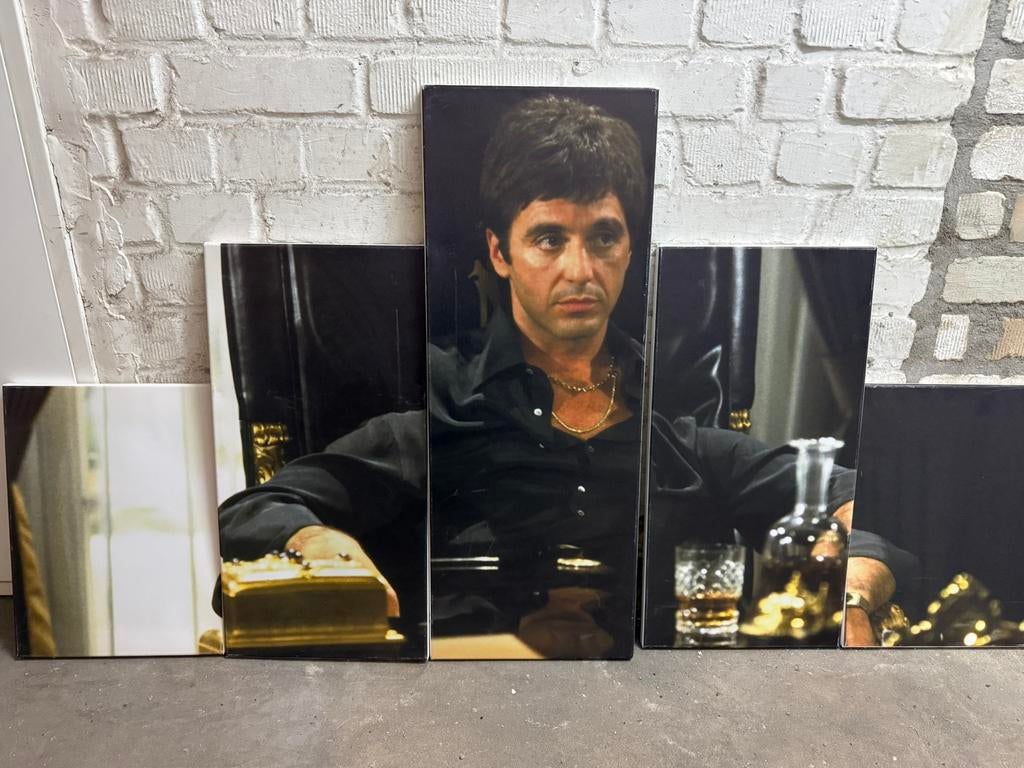 XXL Scarface Canvas 5-delig 15080 cm – Eye-Catcher, Oorspronkelijke maker, Verzenden, 125 cm of meer, Zo goed als nieuw