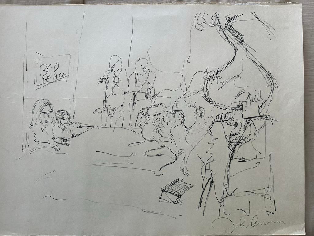 John Lennon litho print Bed- In Amsterdam, Antiek en Kunst, Ophalen of Verzenden