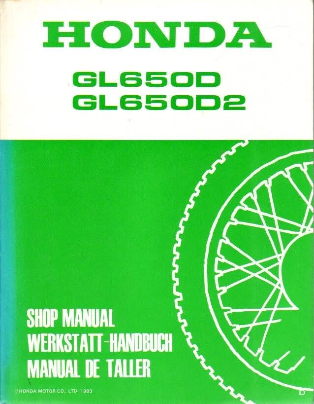 Honda GL650 D, GL650 D2 Silverwing Shop manual 1983 (1003z), Ophalen of Verzenden, Honda
