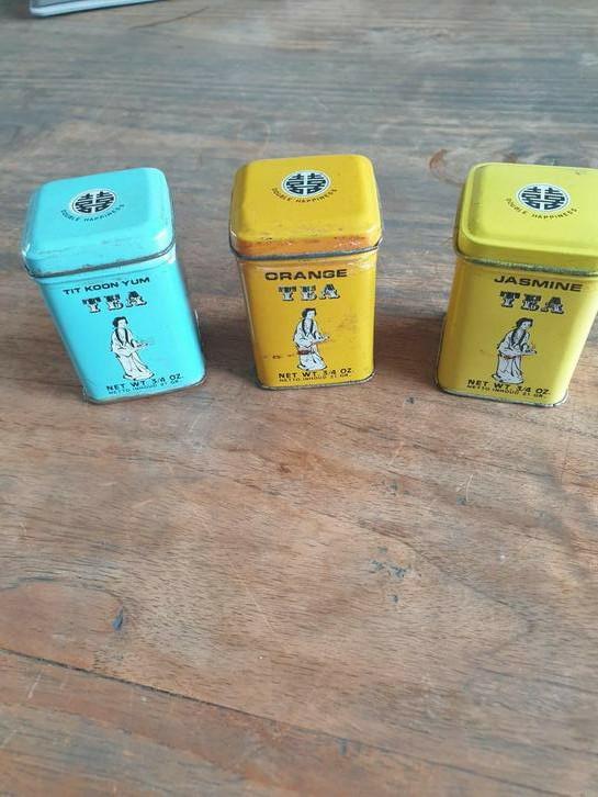 Set van 3 Kwong Sang Tea Blikjes, Ophalen of Verzenden