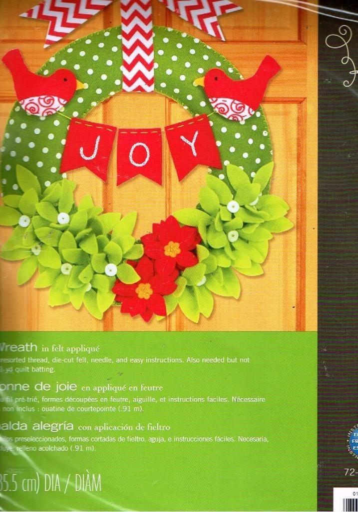 Cado dimensions borduur- en viltpakket joy wreath krans, Ophalen of Verzenden, Nieuw, Handborduren, Borduurpakket