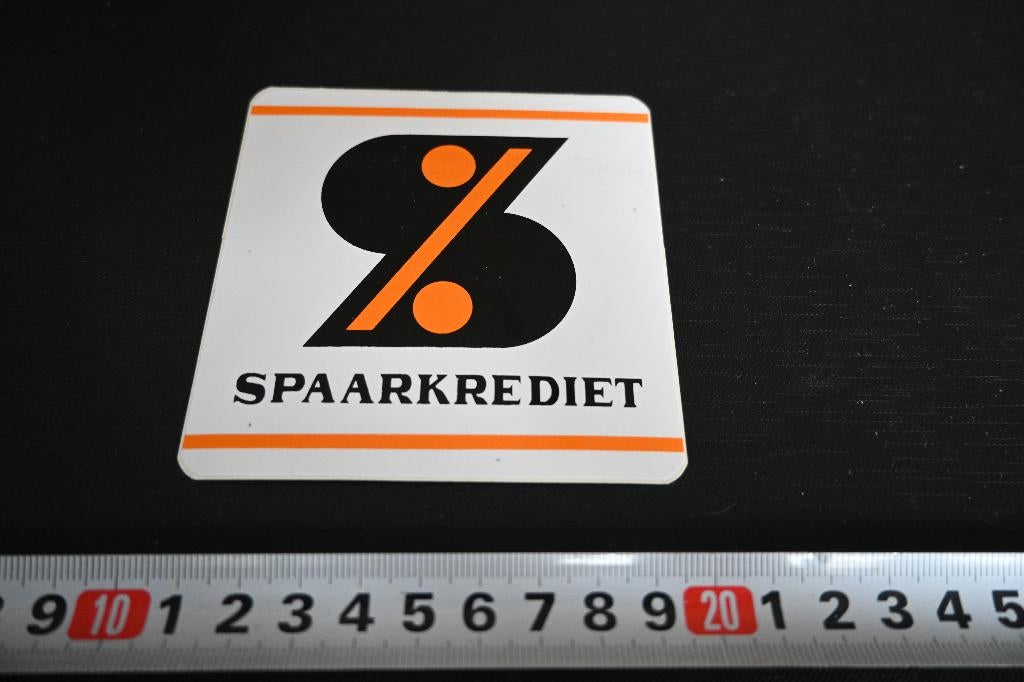 stickers SPAARKREDIET logo, Verzamelen, Stickers, Zo goed als nieuw, Ophalen