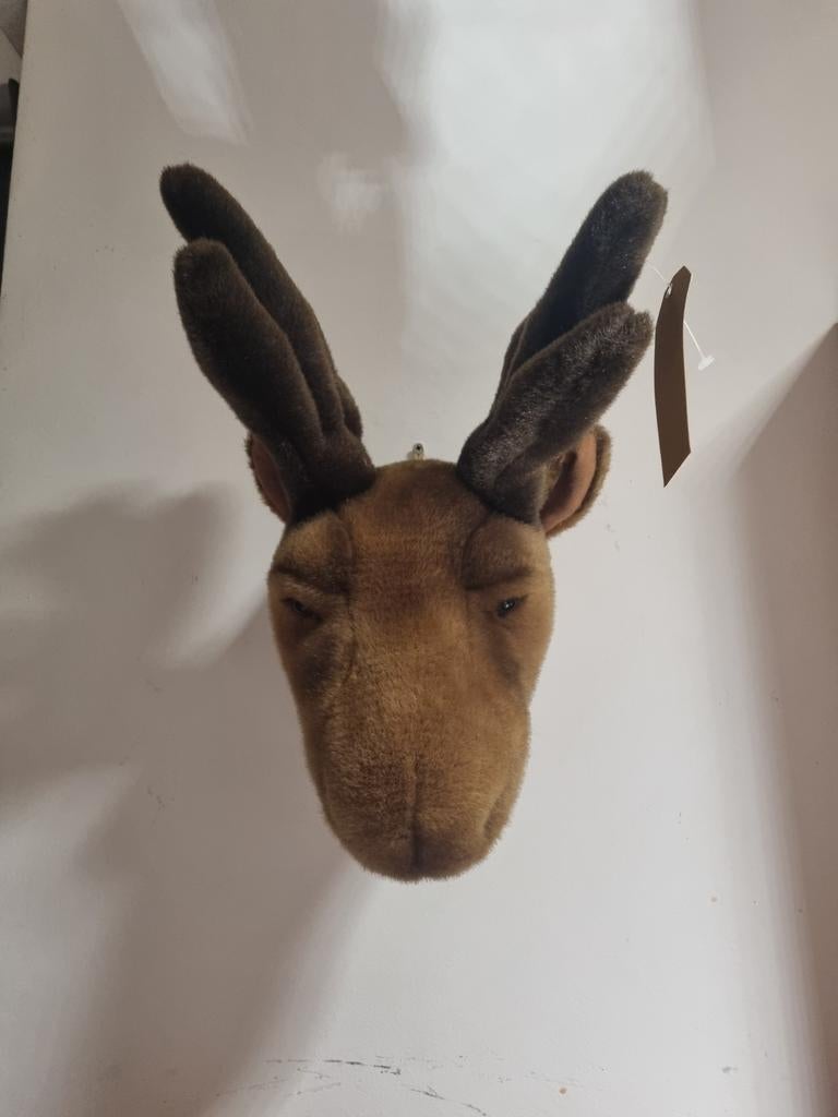 Knuffel Rendier Hoofd Wanddecoratie, Ophalen of Verzenden, Zo goed als nieuw
