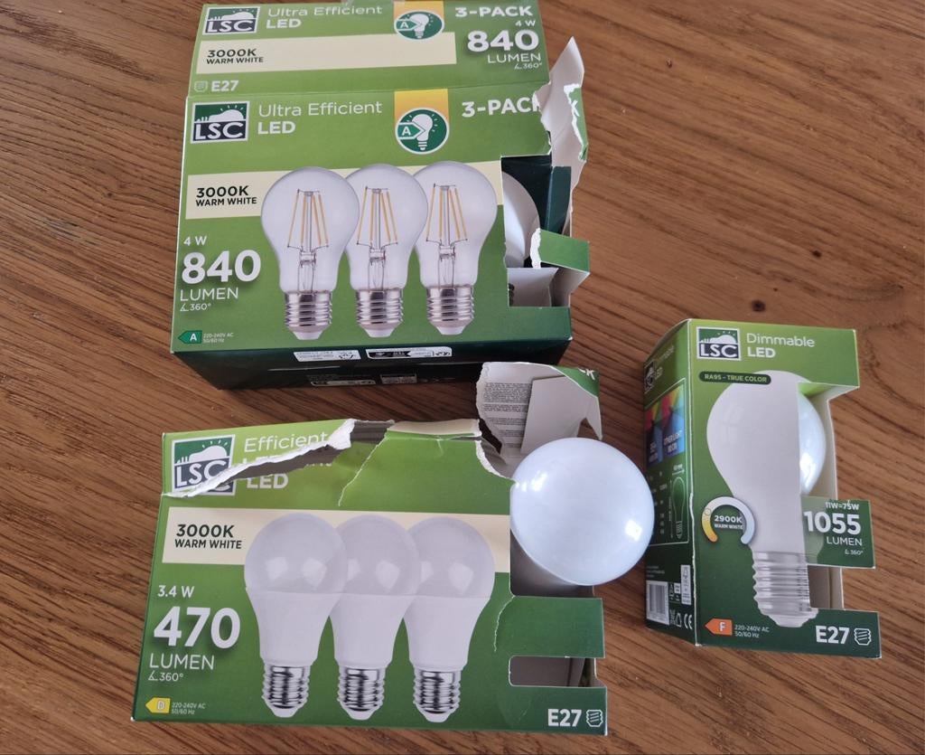 LSC lampen, Led-lamp, Minder dan 30 watt, Nieuw, E27 (groot)