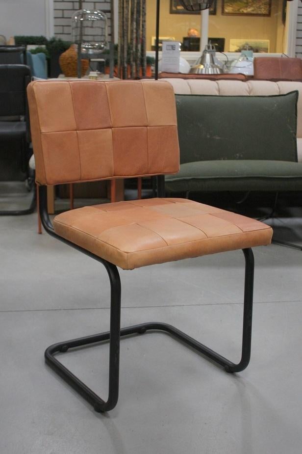 8 x leuke eetkamerstoel NELSON Jess Design leer sledestoel, Ophalen, Gebruikt, Leer, Vijf, Zes of meer stoelen