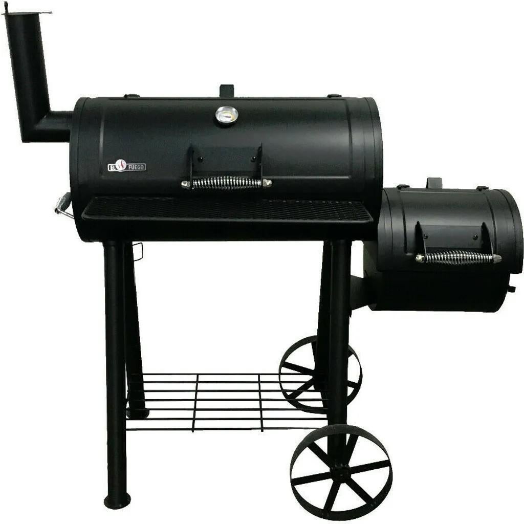EL FUEGO Smoker Houtskoolgrill EDMONTON Mobiele Grillwagen, Ophalen of Verzenden, Nieuw