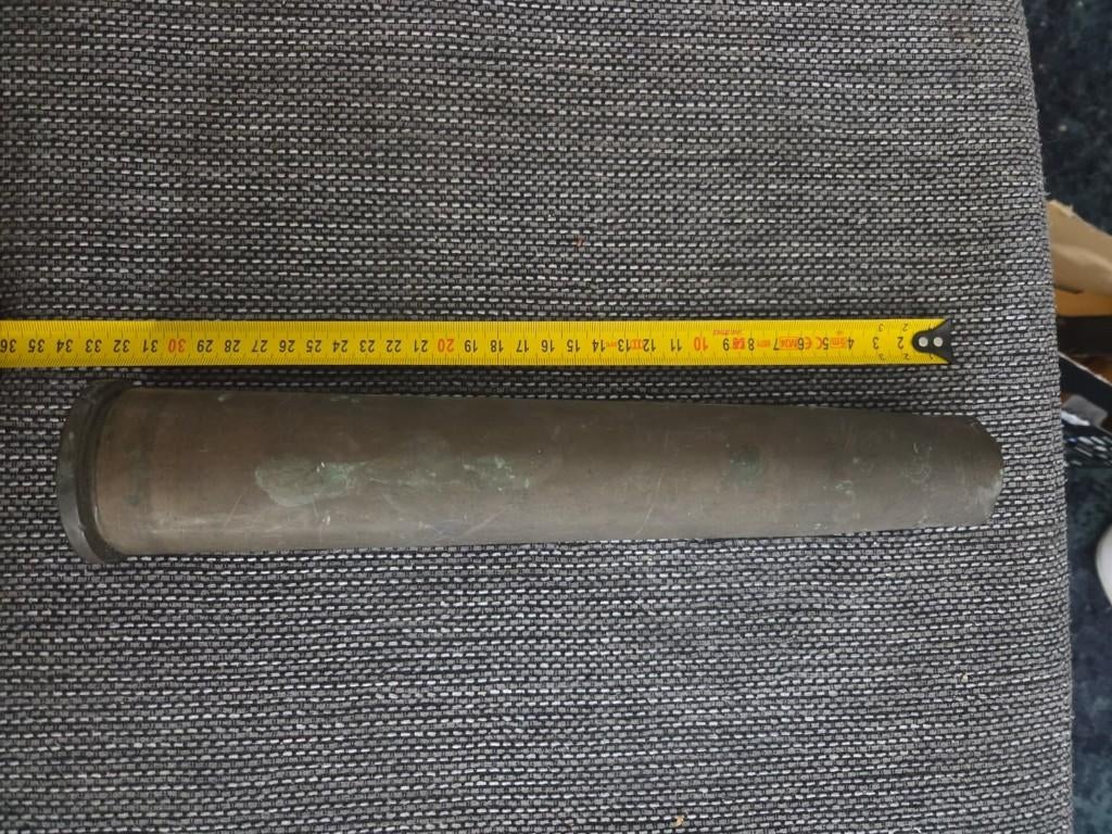 Originele Britse WOII 40 mm huls, 1943, Verzamelen, Militaria | Tweede Wereldoorlog, Overige soorten, Hulzen of Bodemvondsten