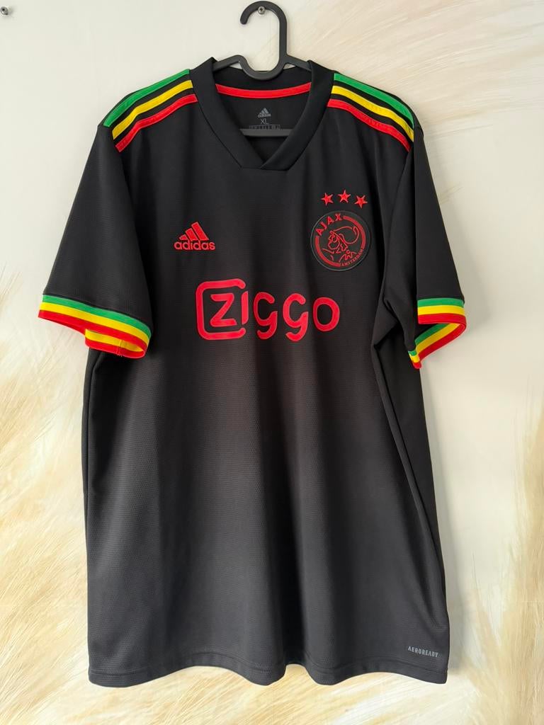 Adidas ajax bob marley derde shirt in maat xl, Zwart, Ophalen of Verzenden, Voetbal, Maat 56/58 (XL)