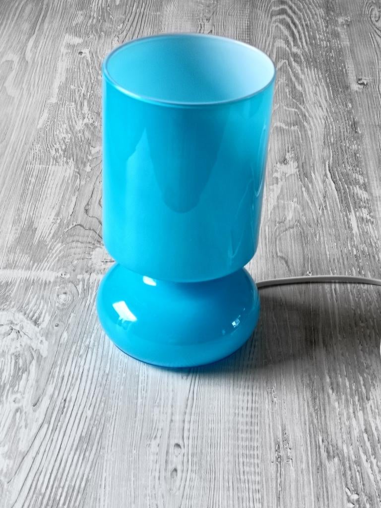 Vintage tafellamp LYKTA IKEA fel blauw., Ophalen
