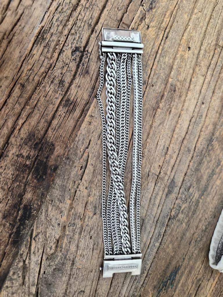 Buddha to Buddha Multi chain Nathalie, Sieraden, Tassen en Uiterlijk, Armbanden, Ophalen of Verzenden, Zo goed als nieuw, Zilver
