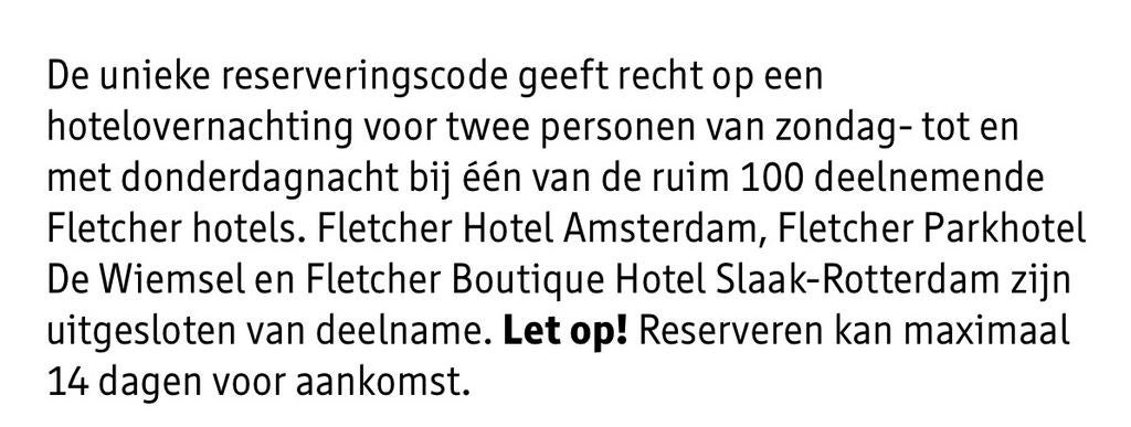 Fletcher hotelbon 2 jaar geldig, geen ⭐️ toeslag, Tickets en Kaartjes, Twee personen, 1 overnachting