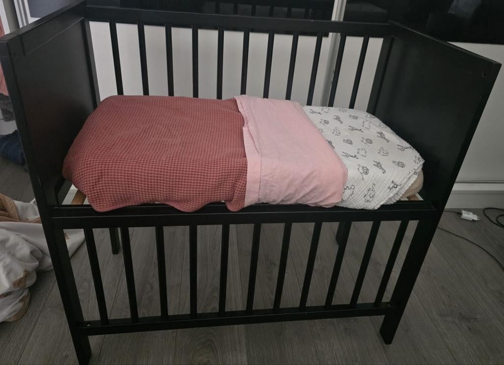 Van Asten Co-sleeper / Wieg - Zwart, Kinderen en Baby's, Babywiegjes en Ledikanten, Ophalen of Verzenden, Gebruikt, Wieg