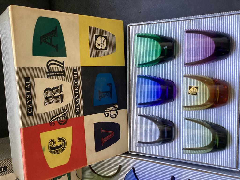 Carnaval glas  Max Verboeket 1956  maastricht volle dozen, Antiek en Kunst, Ophalen of Verzenden