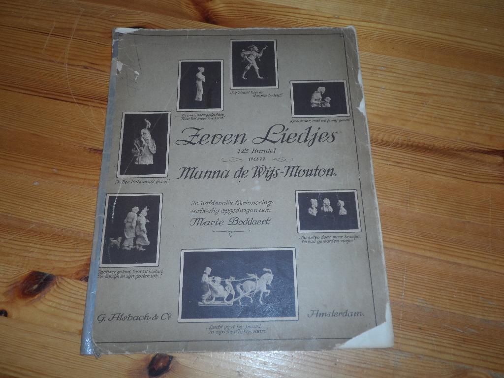 Zeven liedjes - manna de wijs mouton - bundel 1, 2, 3, 4, 6, Zang, Gebruikt, Ophalen of Verzenden, Artiest of Componist
