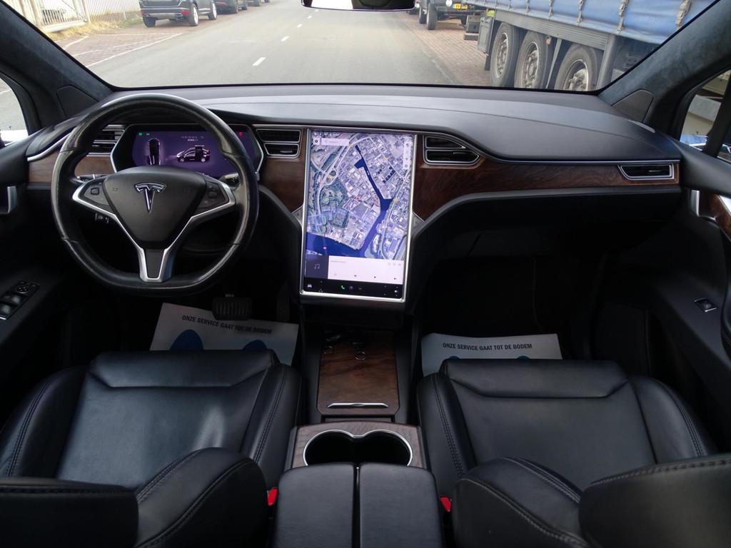 Tesla Model X 100D - HOUT AFW - AUTOPILOT - PARK CAMERA - OR, Auto's, Model X, Zwart, Vierwielaandrijving, 2250 kg