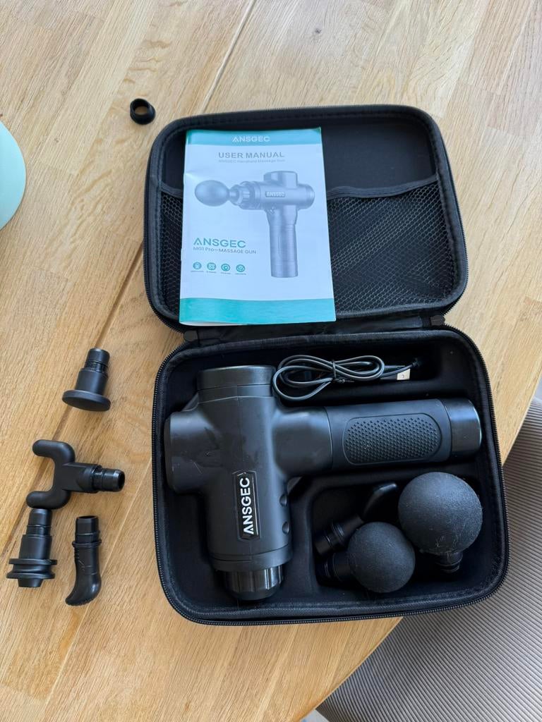 Massage gun Ansgec, Ophalen of Verzenden, Zo goed als nieuw, Apparaat