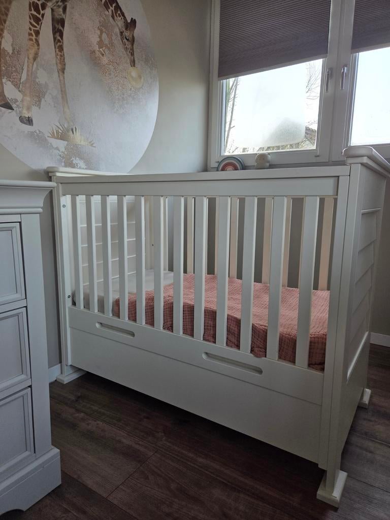 Kidsmill Bateau Ledikant met Lades - Wit, Ophalen of Verzenden, Zo goed als nieuw, Ledikant